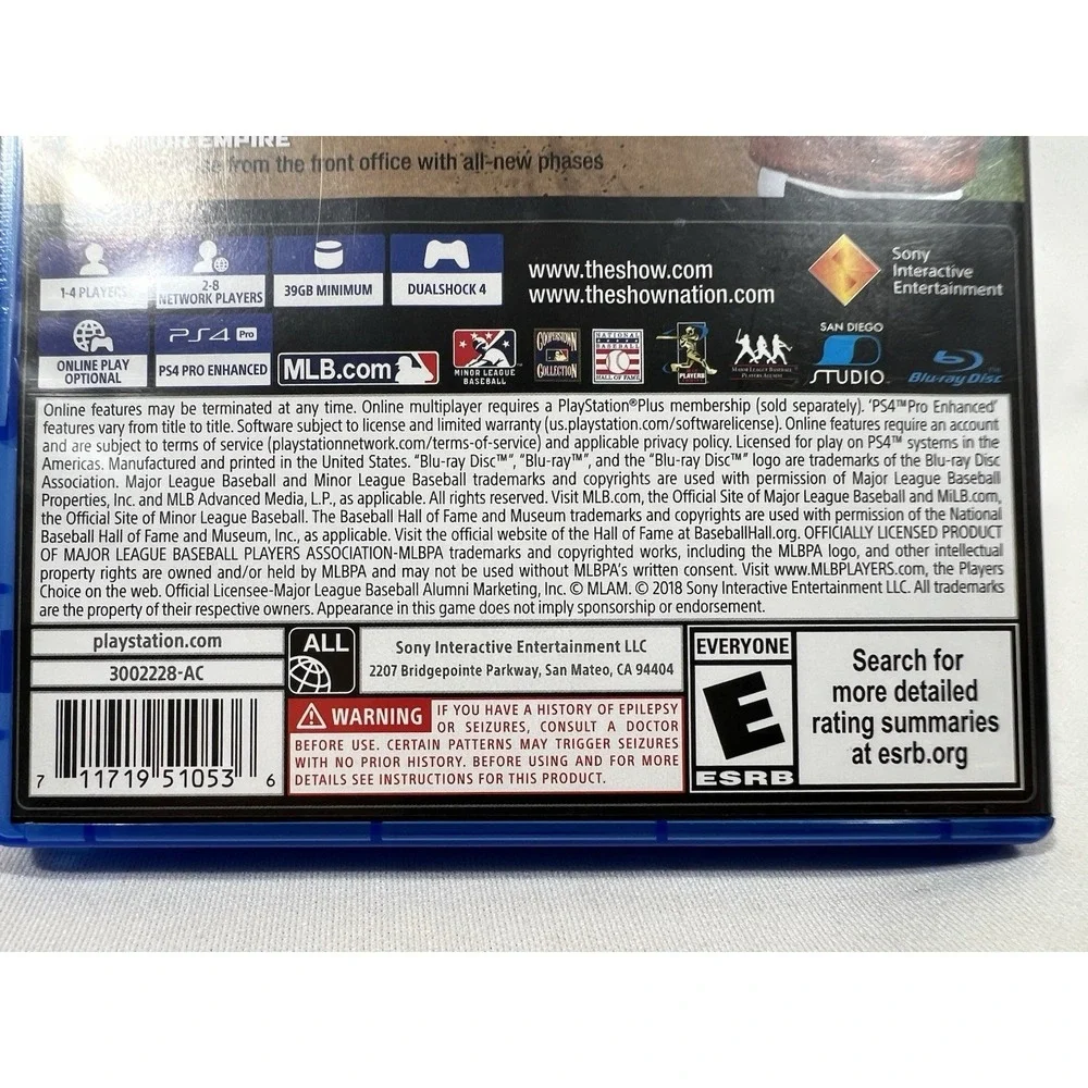 MLB The Show 18 PS4‎ Baseball Video Game PlayStation 4 Complete Tested